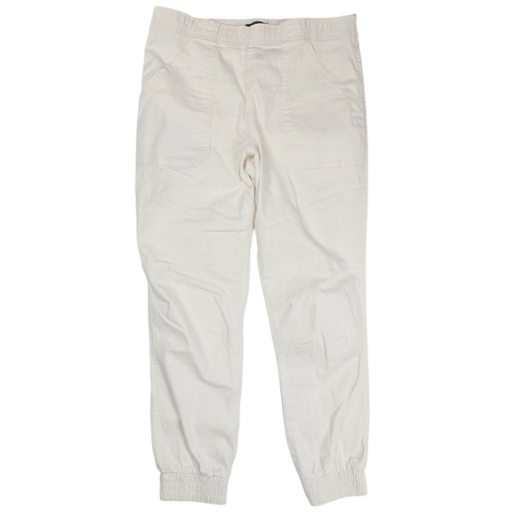 Sincerly Jules Pants - Sincerely Jules Stretch Ivory Chino Jogger Pants‎ Women's Size Large 32x27